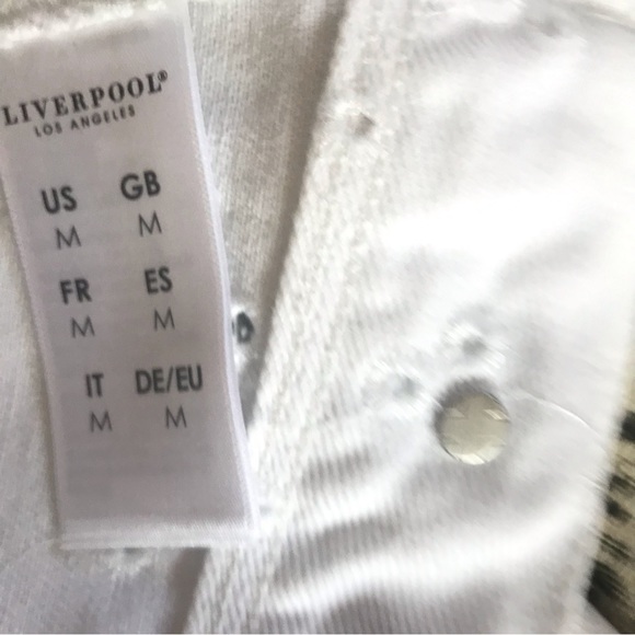 Liverpool Los Angeles White Denim Jacket - Size Medium - Picture 5 of 10